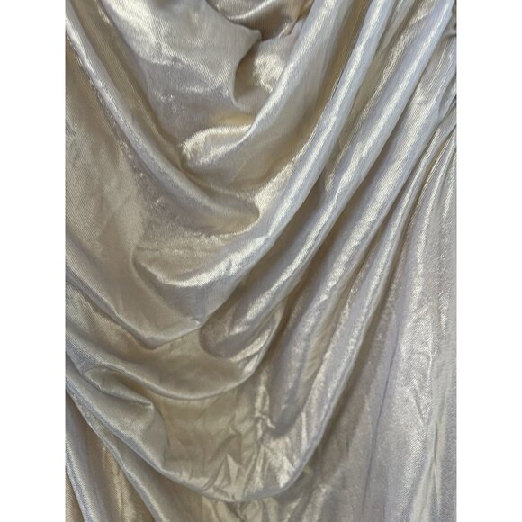 Jaded London Vida Maxi Dress Metallic Gold Cut-Out Halter Gown NWT Size US 4 - Picture 6 of 9